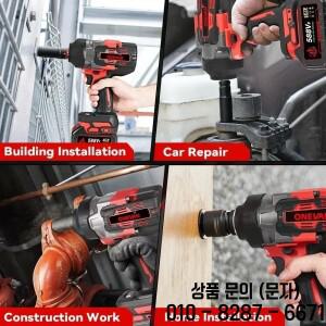 ONEVAN 2800N.M 브러시리스 전기 임팩트 렌치 1/2인치 무선 토크 드릴 파워툴 (마키타 호환 18V 배터리 핀