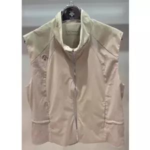 데상트 골프 아크먼트 여성 하이넥 우븐 베스트 DR11WFWV23 BEIGE