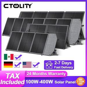CTOLITY 유연한 400W 태양광 패널 20.5V 휴대용 충전 완전한 키트 전력 스테이션 비상 가전제품