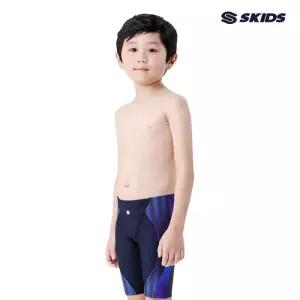 스키즈 남아 사각 5부 실내수영복바지 네이비 아동 주니어