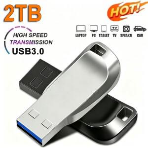 플래시 드라이브 어댑터 2TB USB 3.0 미니 고속 메탈 1TB 512GB 스틱 휴대용 방수 메모리 저장장치 U 디스