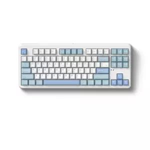 FL-ESPORTS X80 유무선 블루투스 가스켓 마운트 기계식 키보드 스노우 블루 저소음 파도축