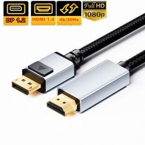 디스플레이 포트-HDMI 케이블 숏 DP-HDMI 오디오 포함 4K 2.0 1.8m 0.5m 60Hz 30Hz