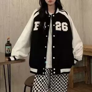 친절한탄씨 배색 야구 점퍼 스포티 오버핏 봄 가을 데일리 잠바 여성아우터 여성점퍼 캐주얼점퍼