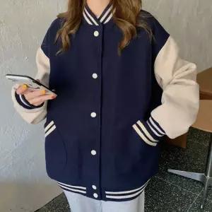 친절한탄씨 기모 안감 베이직 야구 점퍼 오버핏 경량 겨울 아우터 여성아우터 여성점퍼 캐주얼점퍼