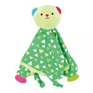 육아용품 그린 곰돌이인형 애착담요 감각발달완구 휴대용 장난감 헝겊 오감자극 토이