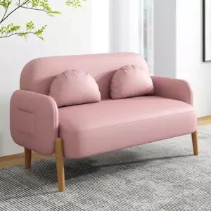 거실 핑크 소파 2인용 패브릭 128cm 거실 소파 128cm 패브릭