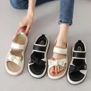 제이시 푹신한 리본 여름 통굽 여행 슬리퍼 4cm S218
