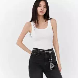 프라다 크리스탈 미니 파우치 체인 벨트 1CC514 2D0I F0T7O