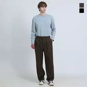[나우앤투모로우] M BOLD PLEATS WIDE PANTS SET-UP)