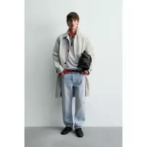 ZARA 테크니컬 릴렉스핏 트렌치 코트 - 라이트 그레이 4311/011/811