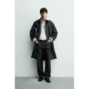 ZARA 왁스 마감 트렌치 코트 - 블루 6318/417/400