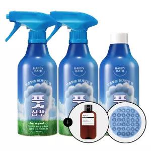 해피바스 필쏘굿 대용량 풋샴푸 발냄새제거 500ml 2입+500ml리필