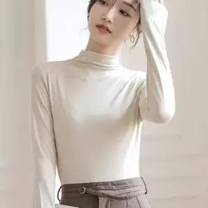 가을 겨울 여성 모달 반폴라 티셔츠 목티 목폴라