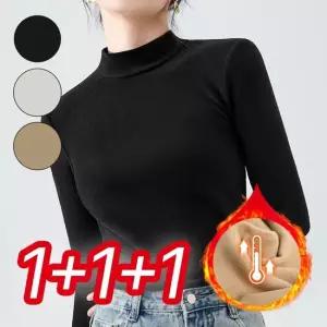여자 반목티 봄 가을 겨울 기모 이너 폴라 티셔츠 3P