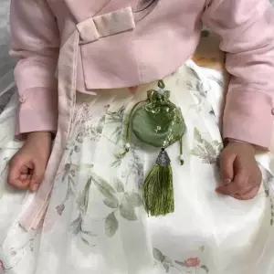미니 복주머니 그린 가방 전통소품 선물 외국인 키링 전통복주머니 전통소품