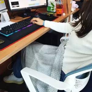 무릎담요 극세사 양면 회사 카페 담요 그레이 극세사담요 캠핑담요 와플담요
