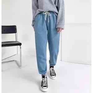 [비비드글램]코즈 조거 데님 팬츠 2color 연청 진청 밴딩 청바지
