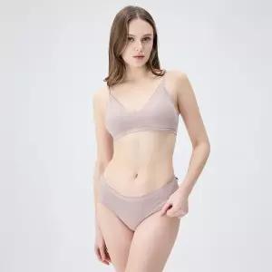 세컨스킨 셋업)심리스 자카드패턴 레이스 브라_SU1200