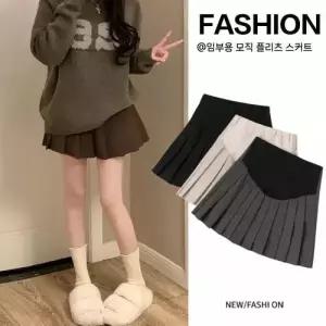마킷3 스커트 치마 모직 추동 봄 플리츠 이성 슬림핏 A라인 솔리드 쉬폰치마 임산부 JEN3