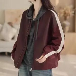 마킷3 여자 캐주얼 고급스런 가죽 차이나 재킷 코트 JEN1