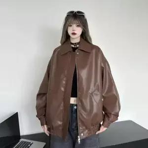 마킷3 여친 빈티지 재킷 고급스런 슬림핏 코트 가죽 JEN1