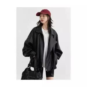 마킷3 여자 자켓 가죽 고급스런 빈티지 코트 PU 점퍼 톱 JEN1