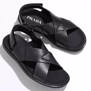 프라다 MUST IT_PRADA 블랙 레더 샌들 2X3121 3LEM F0002)