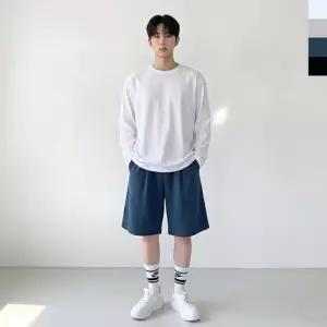 [옷자락] 남자 와이드 편안한 데일리 핀턱 트레이닝 팬츠
