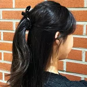 [룽스_64]작은집게핀 리본바나나핀 빗살 리본 바나나핀