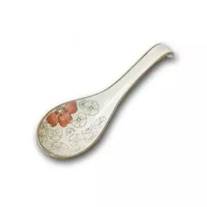 [룽스_64]요리스푼-레드 넓은숟가락 1p(약5.1x16cm)꽃무늬