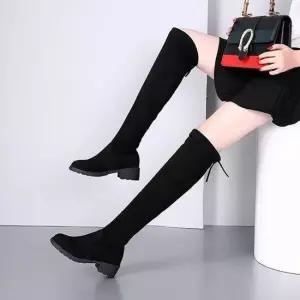 여성 데일리 스웨이드 캐주얼 롱부츠 LKR966 롱부츠 앵클 하이힐 앵글부츠 구두 가롱부츠