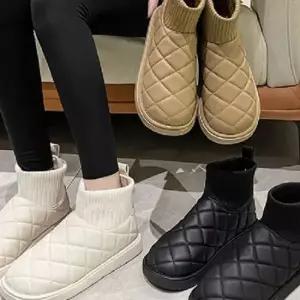 캐주얼 여성 겨울 부츠 퀼팅 여성 패딩 부츠 보온 방한 캐주얼 겨울