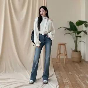 [하프클럽/]여성 벨벳 코듀로이 크롭 오프숄더 맨투맨 골덴 모직