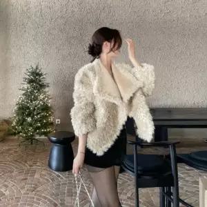 F W 테디베어 뽀글 퍼 무스탕 루즈핏 자켓