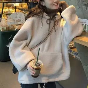 여성 데일리 양털후리스 뽀글이 오버핏 점퍼 (W792C48)