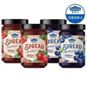 갤러리아 폰타나 스프레드 스트로베리 330g 2병+블루베리 330g 2병