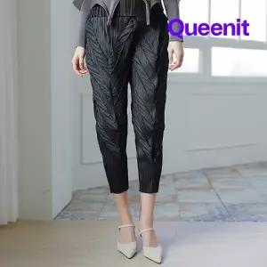 플라라 (88까지)헤링본웨이브플리츠팬츠