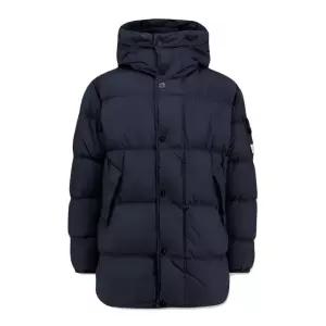 [스톤아일랜드] 25FW 와펜 가먼트다이 크링클랩스 후드 패딩자켓 네이비 K2S15 4100012 S0A23 V0020