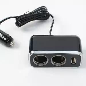 [룽스_65]차량용 시거잭AUX 시거잭 USB 2구소켓