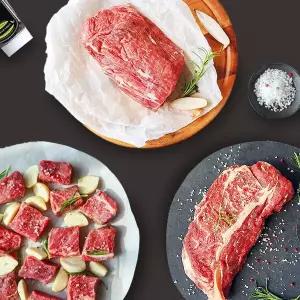 [참다올] 마장동 소고기 3종 선물세트 1.2kg(등심,안심,부채살,각400g)