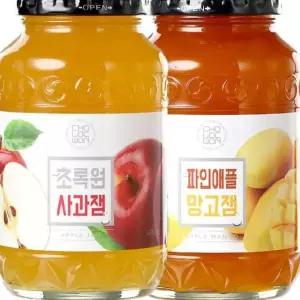 사과잼 1kg 파인애플망고잼 1kg 잼세트 홈베이킹