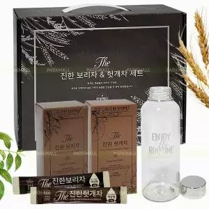 주부백단 더진한 보리차&헛개차 텀블러 세트 (액상차 20포 액상보리차 액상헛개차 선물세트)