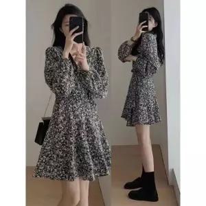 [룽스_65]F007219_랩셔링 퍼프 랩스타일 미니원피스