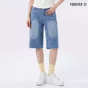 [FOREVER21]워싱 컷팅 데님 버뮤다 팬츠 (FTDBPT018)