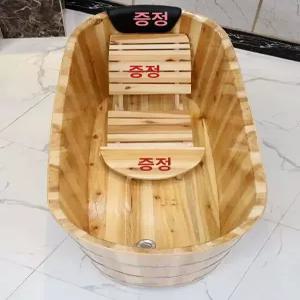 편백나무 반신욕기 가정용 히노끼 사우나 욕조 길이90