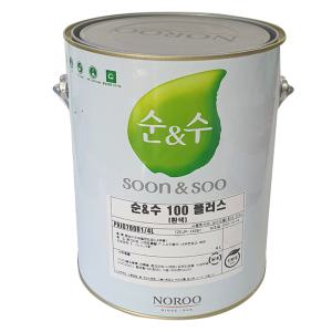 노루 친환경 수성페인트 순앤수100플러스4L 벽지