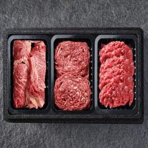 한우 1등급 소고기 구이세트 600g (등심200g,불고기200g,국거리200g)