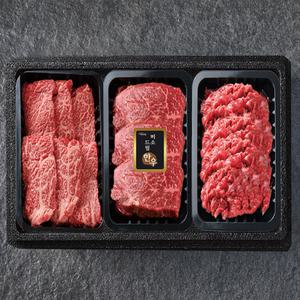 한우 1등급 소고기 구이세트 500g (채끝150g,설도150g,국거리200g)