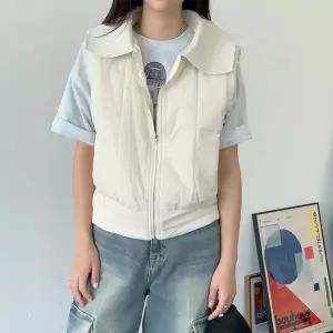 [하프클럽/옷자락]여자 나일론 바스락 카라 포인트 패딩 조끼
